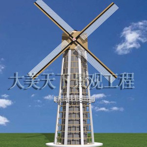风车 荷兰风车制作厂家公司 设计安装大型景观风车 荷兰风车 户外木制风车