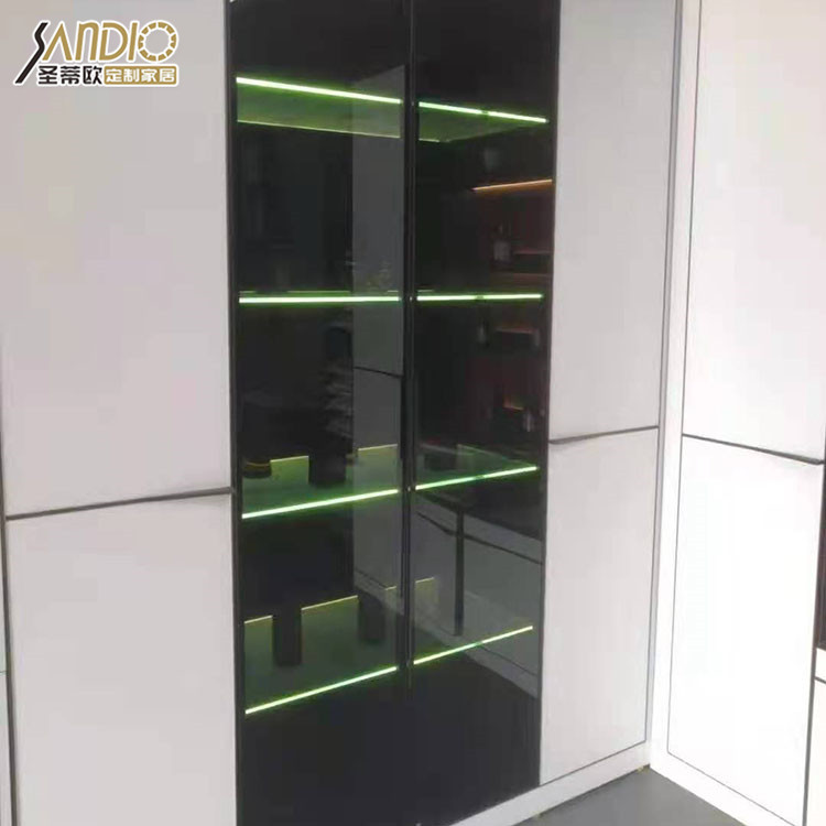 极简铝框玻璃门半弧威法款玻璃门设计定制 6种玻璃颜色可选 边框颜色三种可选