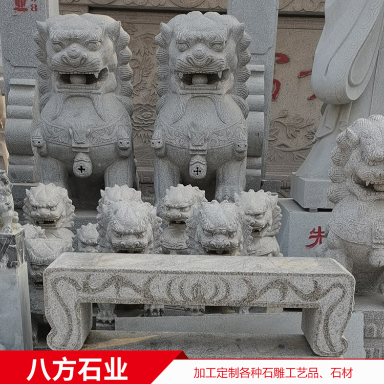 汉白玉石雕麒麟 貔貅 酒店景区门口石雕动物摆件
