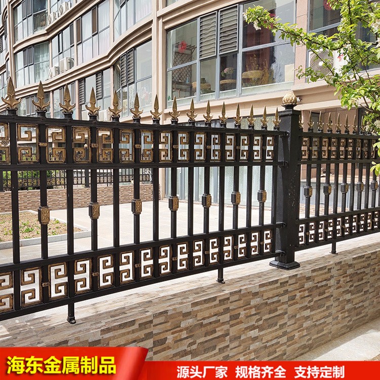 铝合金别墅庭院围栏 现代简约围墙护栏 铝艺护栏厂家设计安装